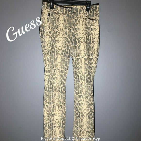 guess snake print pants
